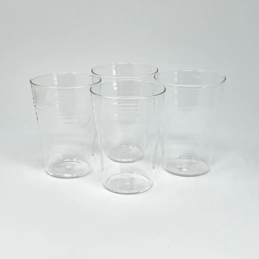 Seletti Estetico Quotidiano Tumblers Drinking Glasses 3.75” Tall Set Of 4 Clear